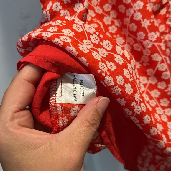 NWT! Hello Molly Last Days Of Disco Cutout Red Floral Playsuit Romper Dress S - Picture 12 of 12